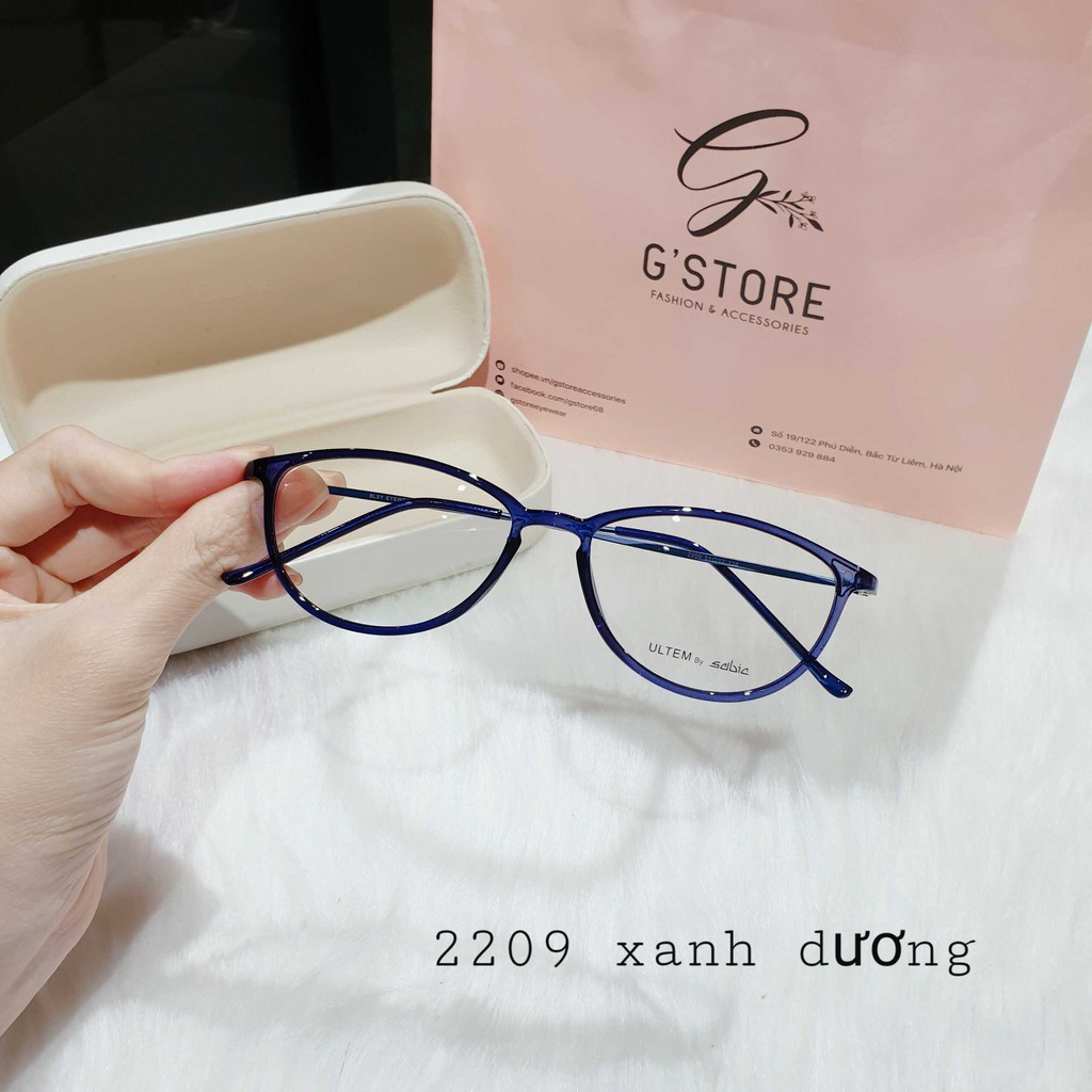 Gọng kính cận mảnh nhẹ bền đẹp, Kính mắt mèo gọng nhựa thời trang nữ 2209 nhiều màu | BigBuy360 - bigbuy360.vn