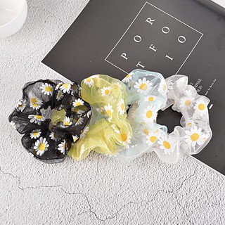 Dây cột tóc scrunchies Lưới Hoa Cúc