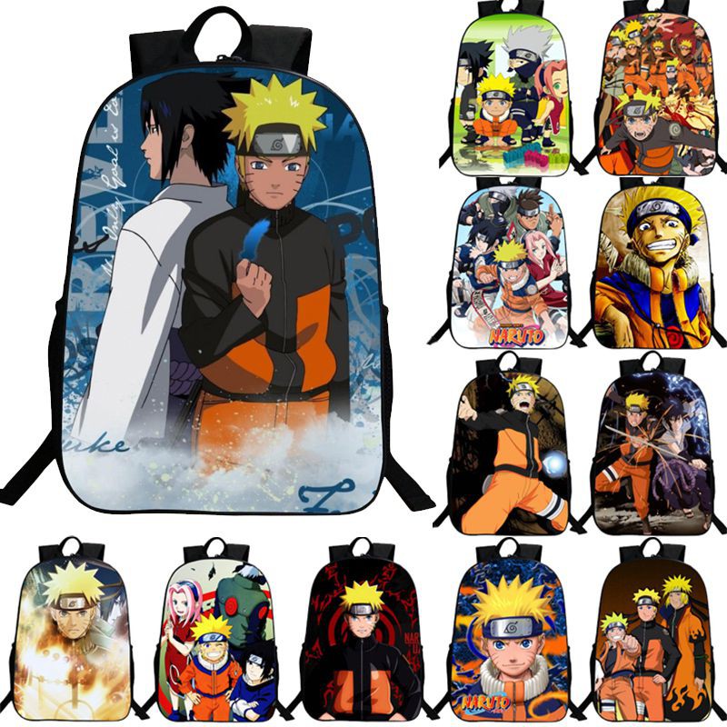 Ba lô đi học họa tiết nhân vật anime Naruto Kakashi Uchiha Itachi