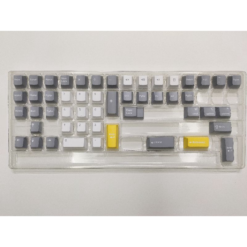 Bộ nút Keycap FL GP87 Silent Gray PBT double shot Cherry Profile cho bàn phím cơ