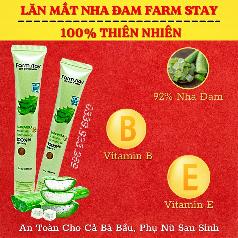 Lăn Mắt Nha Đam Farm Stay Giảm Thâm Quầng Bọng Mắt