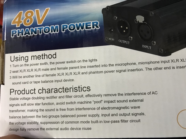 [Mã ELHACE giảm 4% đơn 300K] [Freeship toàn quốc từ 50k] Phantom nguồn 48V cho mic thu âm( tặng dây Canon )