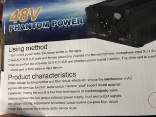 Nguồn Phantom 48V cho mic thu âm( tặng dây Canon )