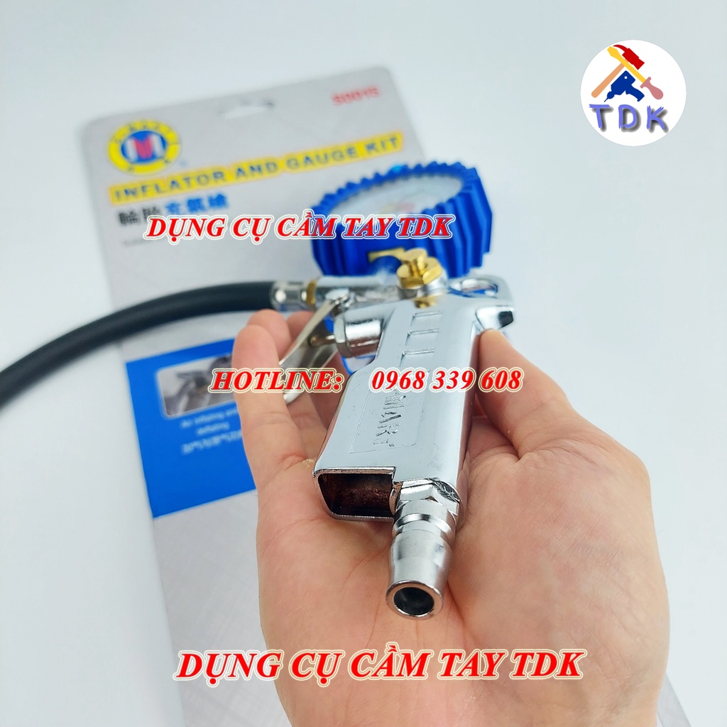 Súng bơm lốp xe ô tô, xe máy có đồng hồ đo áp suất S0015 C-Mart