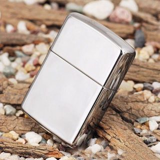 Bật lửa Zippo trắng trơn *sáng bóng* *sử dụng xăng*