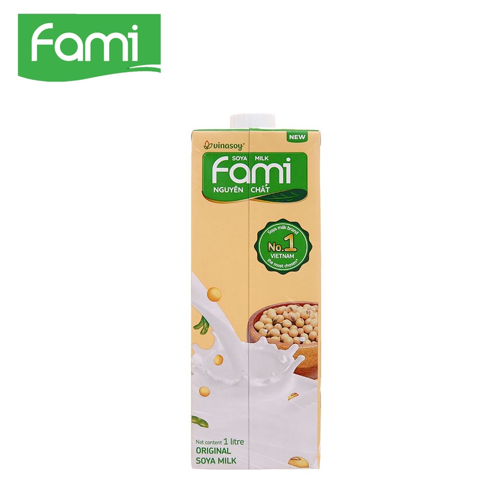 HỘP 1 LÍT SỮA ĐẬU NÀNH FAMI NGUYÊN CHẤT VINASOY