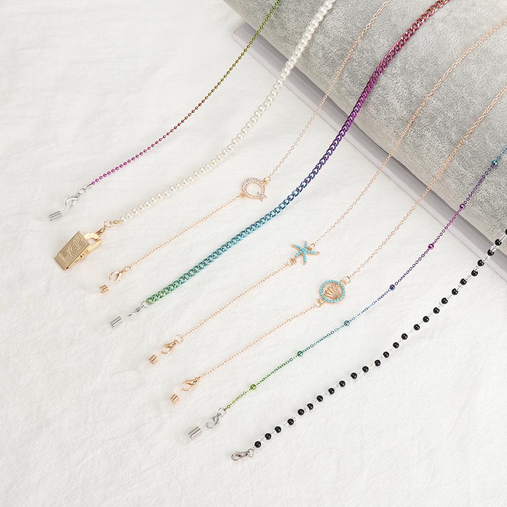 Dây Đeo Cổ Xỏ Hạt Kèm Kẹp Cá Sấu Bằng Kim Loại Dành Cho Nam Nữ