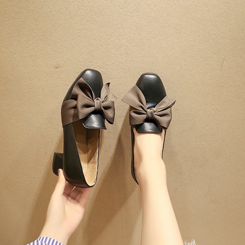 Giày Nơ Lụa Phong Cách Hàn Quốc 3cm TTP4