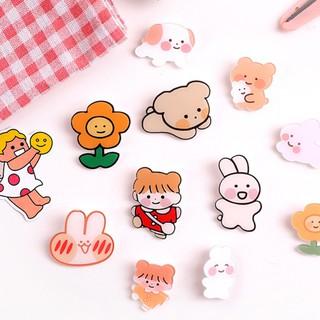 Huy hiệu balo, Pin cài áo Cartoon Badge xinh xắn Hàn Quốc