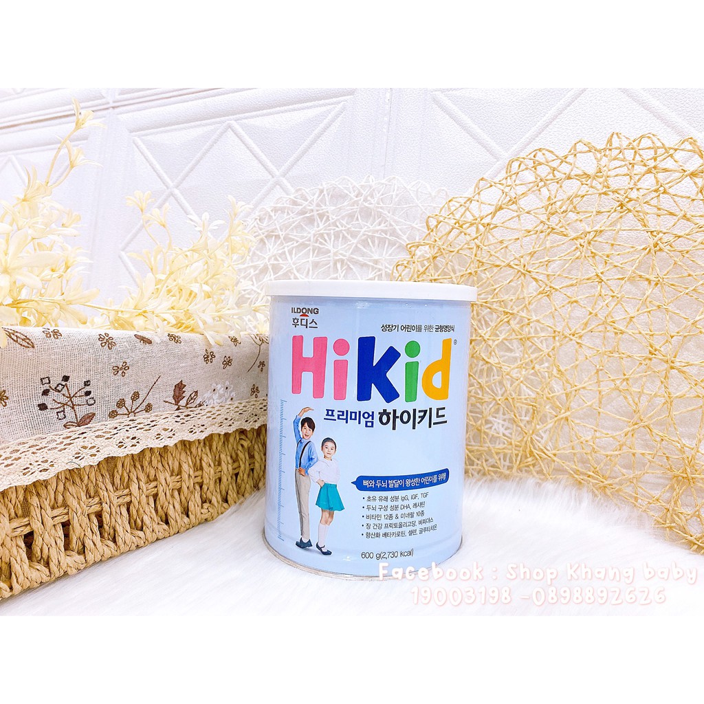 Sữa Hikid premium tách béo 600g