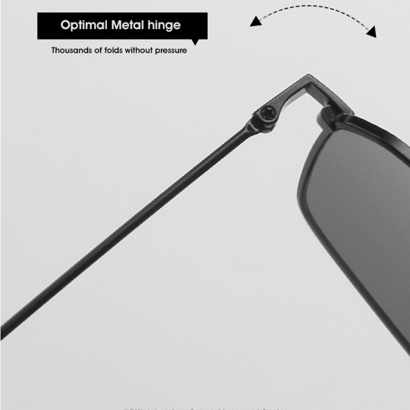 (KIQI-FASHION) COD Kính Mát Gọng Kim Loại Chống Tia Uv400 Thời Trang Cho Nam Nữ