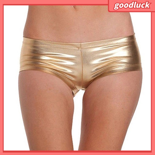 [GOLUK] Quần Short Mini Ánh Kim Loại Lấp Lánh Nổi Bật Đi Tiệc Khiêu Vũ Punk Cho Nữ