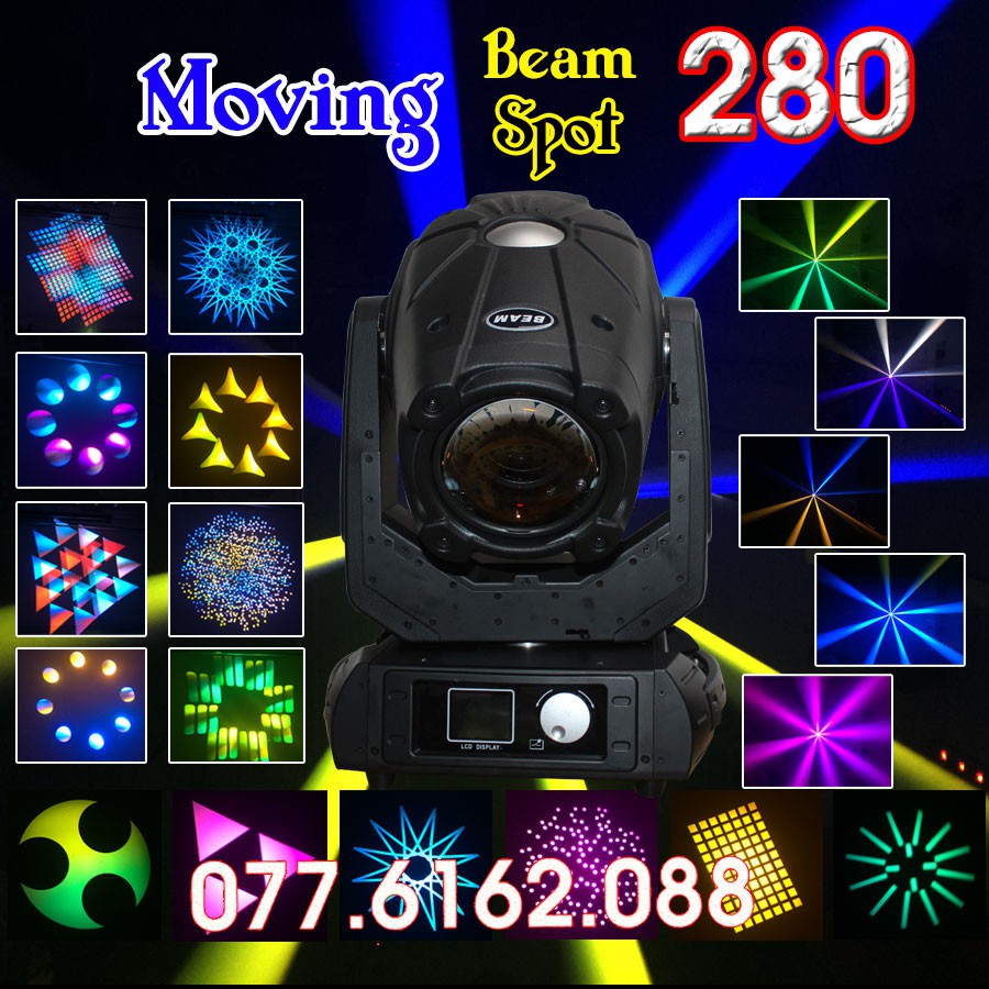 Đèn sân khấu ngoài trời Moving Head Beam Spot 280W