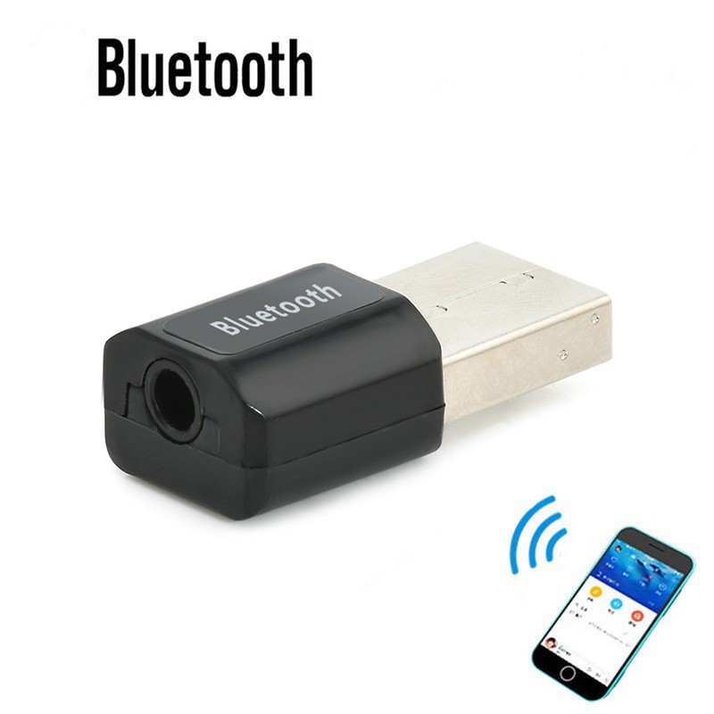 USB nhận tín hiệu âm thanh Bluetooth không dây cổng AUX 3.5 mm