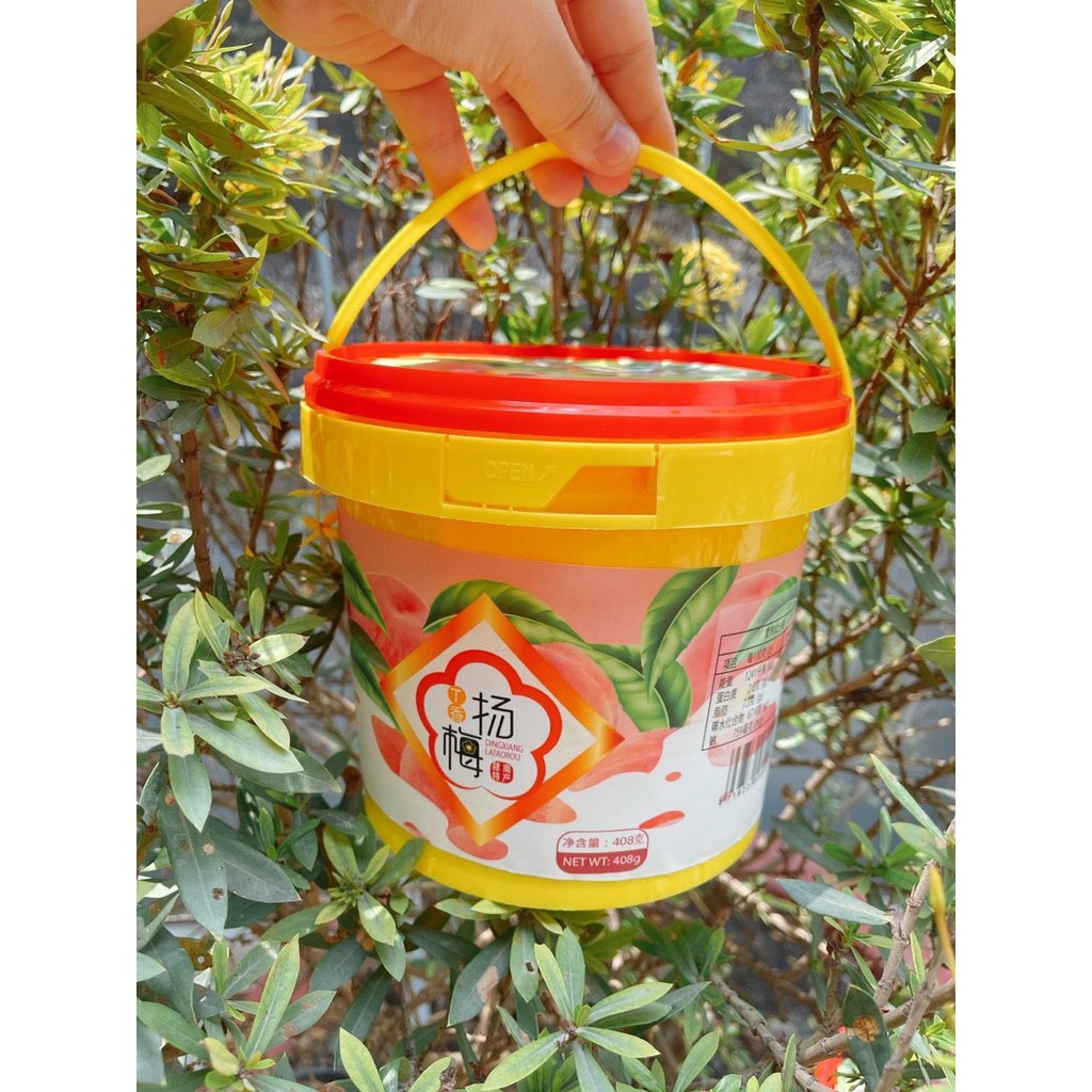 Một xô ô mai xí muội đào tẩm chua chua cay cay cực lạ miệng Dingxiang Lataorou Đài Loan xô 408g | BigBuy360 - bigbuy360.vn