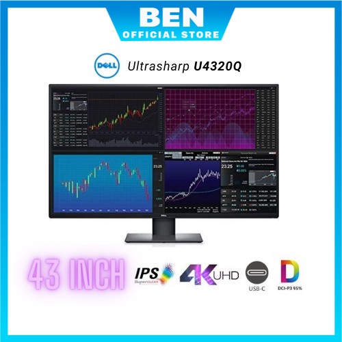 Màn hình Dell UltraSharp U4320Q 43 Inch 4K IPS, HDMI, DisplayPort, USB-C