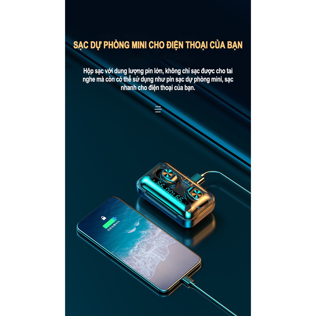 Tai Nghe Gắn Tai Không Dây F9-10,Bluetooth 5.0 Tai Nghe Âm Thanh Nổi Không Dây Chân Thật Có Micro Tích Hợp Cho Thể Thao