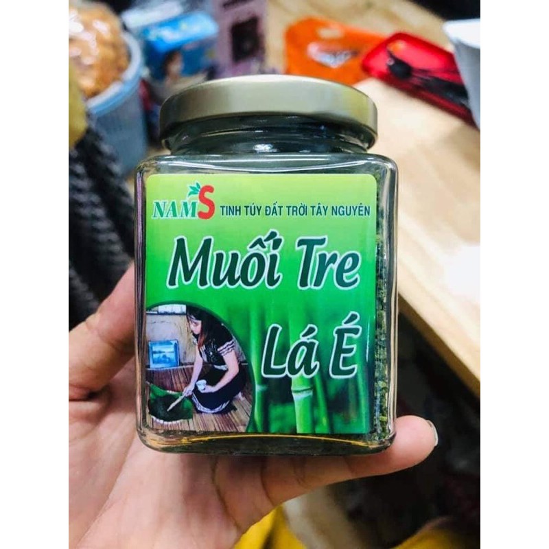 Muối nung ống tre lá é Gia Lai - hủ thủy tinh 105gr