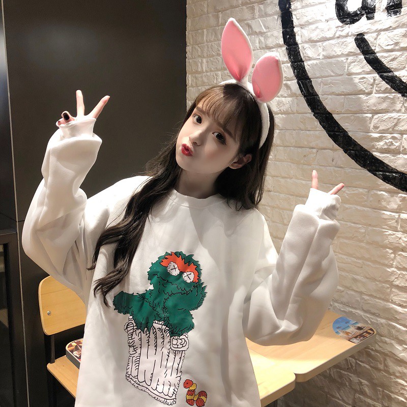 [KEM ẢNH THẬT Ở CUỐI] A131 ÁO NỈ ULZZANG MONSTER | BigBuy360 - bigbuy360.vn