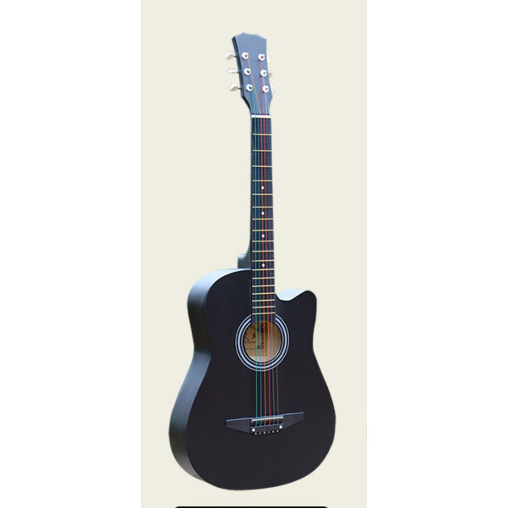 Đàn Guitar acoustic thùng dáng khuyết GU05 màu đen nhám Woim