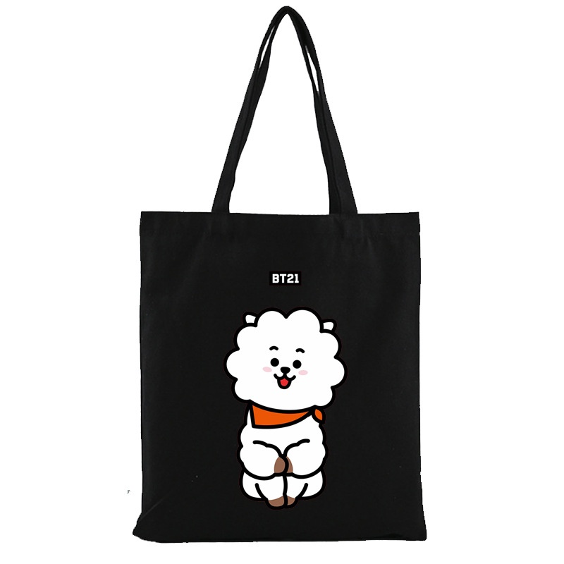 Túi Xách Vải canvas Jason BT21 bts Đa Năng Thời Trang Cho Nữ