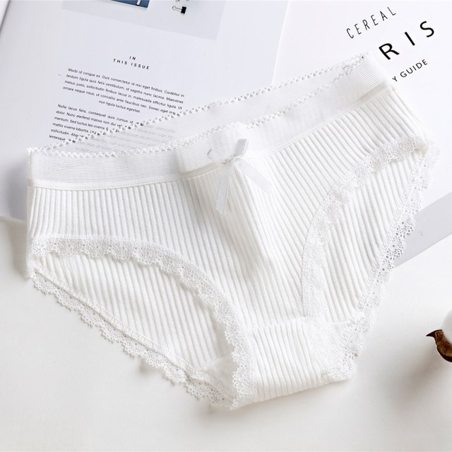 Quần Lót Nữ, Quần Chíp Nữ Cotton Ren Gân Viền Ren Siêu Đẹp QL02