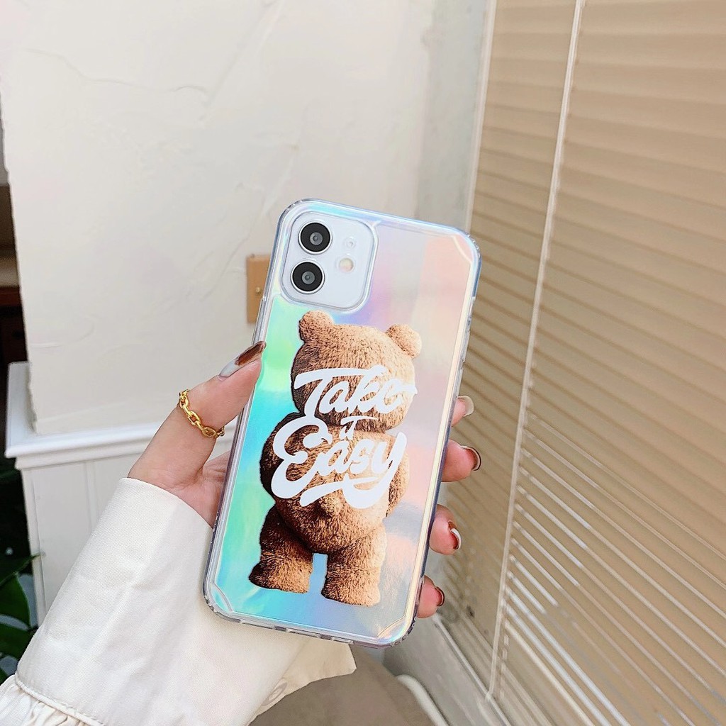 Ốp điện thoại TPU mềm in hình gấu bông thời trang cho iPhone12 12Pro Max 12Mini 11Pro Max 7Plus XSmax XR | BigBuy360 - bigbuy360.vn