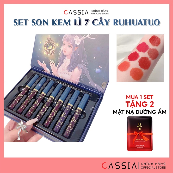 Set Son Kem Nhung Lì FULOVING 7 Cây Mịn Môi Lâu Trôi, Màu Đẹp - Nội địa Trung