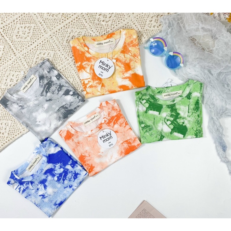 Bộ Cộc Tay MinkyMom Chất Thun Lạnh Phối Loang Cho Bé (6-28kg) Hàng Minky Mom Túi Zip Xịn Xò Quần Áo Trẻ Em