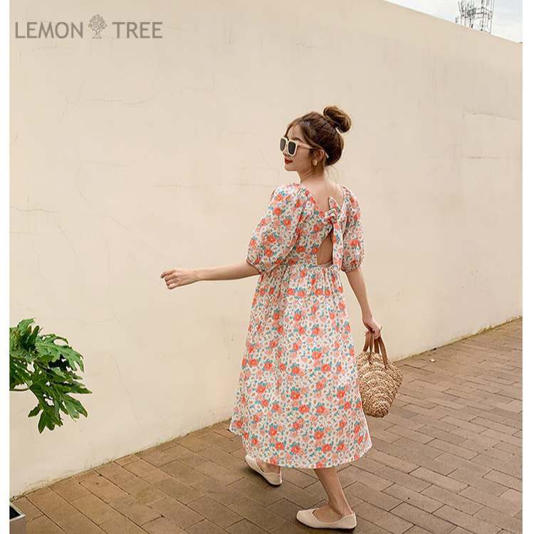 Parent-child dress mother-daughter dress summer floral dress 2021 new Korean version foreign style little girl loose cotton skirt girl dress