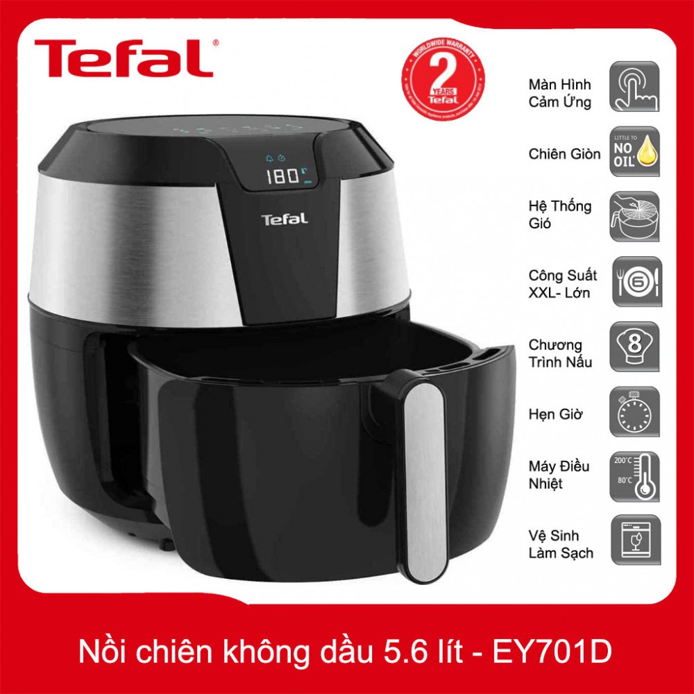 Nồi chiên không dầu Tefal EY701D dung tích 5,6L - Nhập Đức