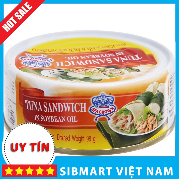 Cá ngừ ngâm dầu xắt khúc Sea Crown hộp 140g - SibMart Việt Nam - SC0454