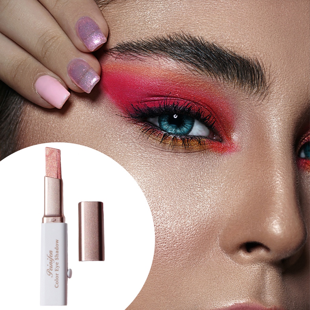 [Hàng mới về] Thỏi phấn mắt hai màu gradient lấp lánh trang điểm nhanh chóng cho người lười