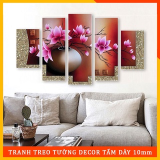 Tranh dán tường 3D Hoa sen đất - Tranh dán tường khổ lớn trang trí phòng khách, kèm băng dính xốp