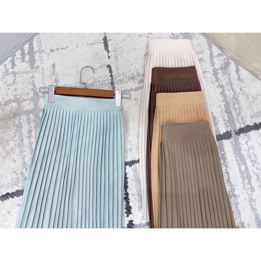 Chân váy dập ly cao cấp, dáng basic dễ phối đồ thiết kế Chiffon