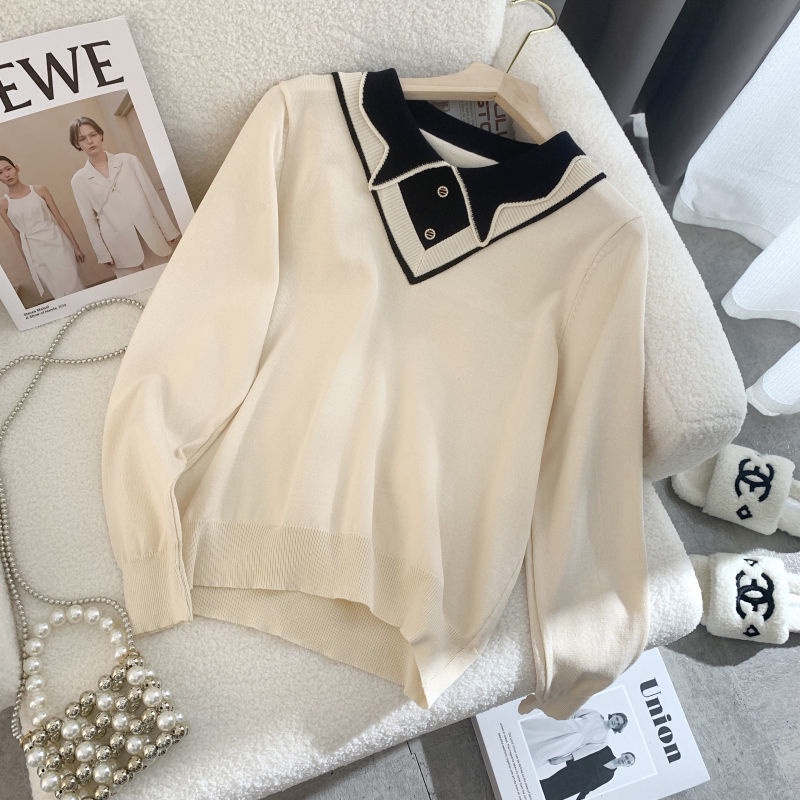 Áo sweater Giả Hai Lớp Dáng Ôm Thời Trang Mùa Thu Cho Nữ