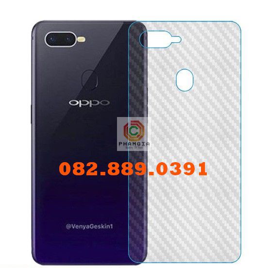 Miếng dán mặt lưng skin carbon Oppo F9