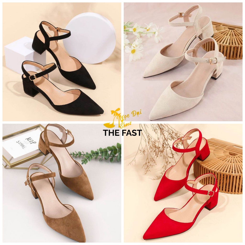 Giày sabo gót 5cm mũi búp bê xinh đẹp NĐ198