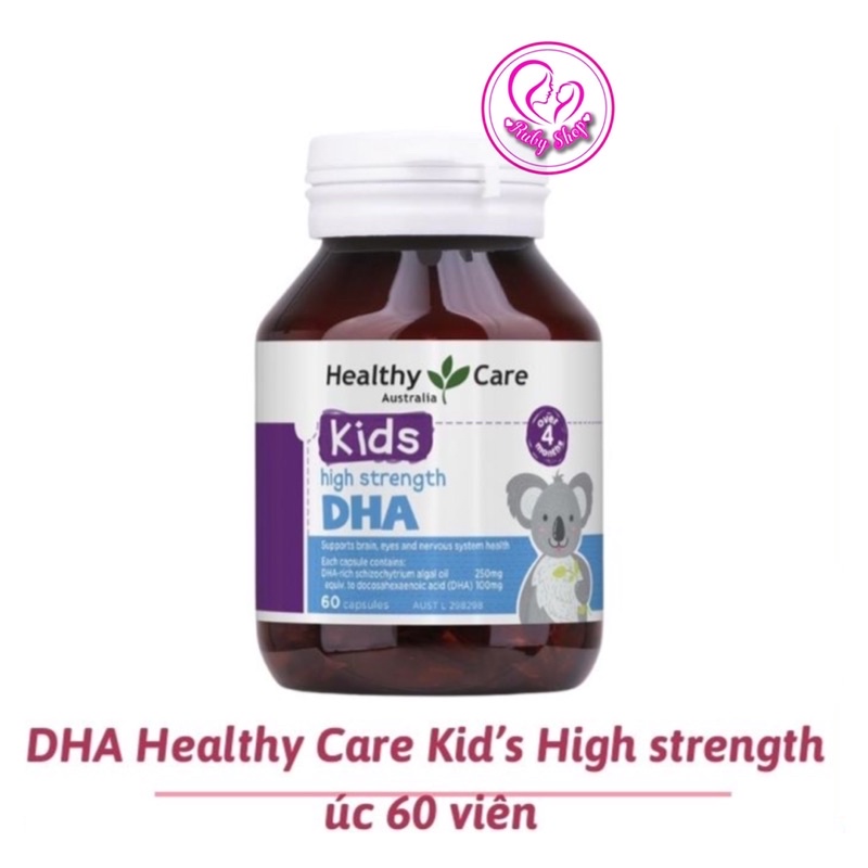 Viên uống DHA cho bé từ 4 tháng Healthy Care của Úc hộp 60 viên