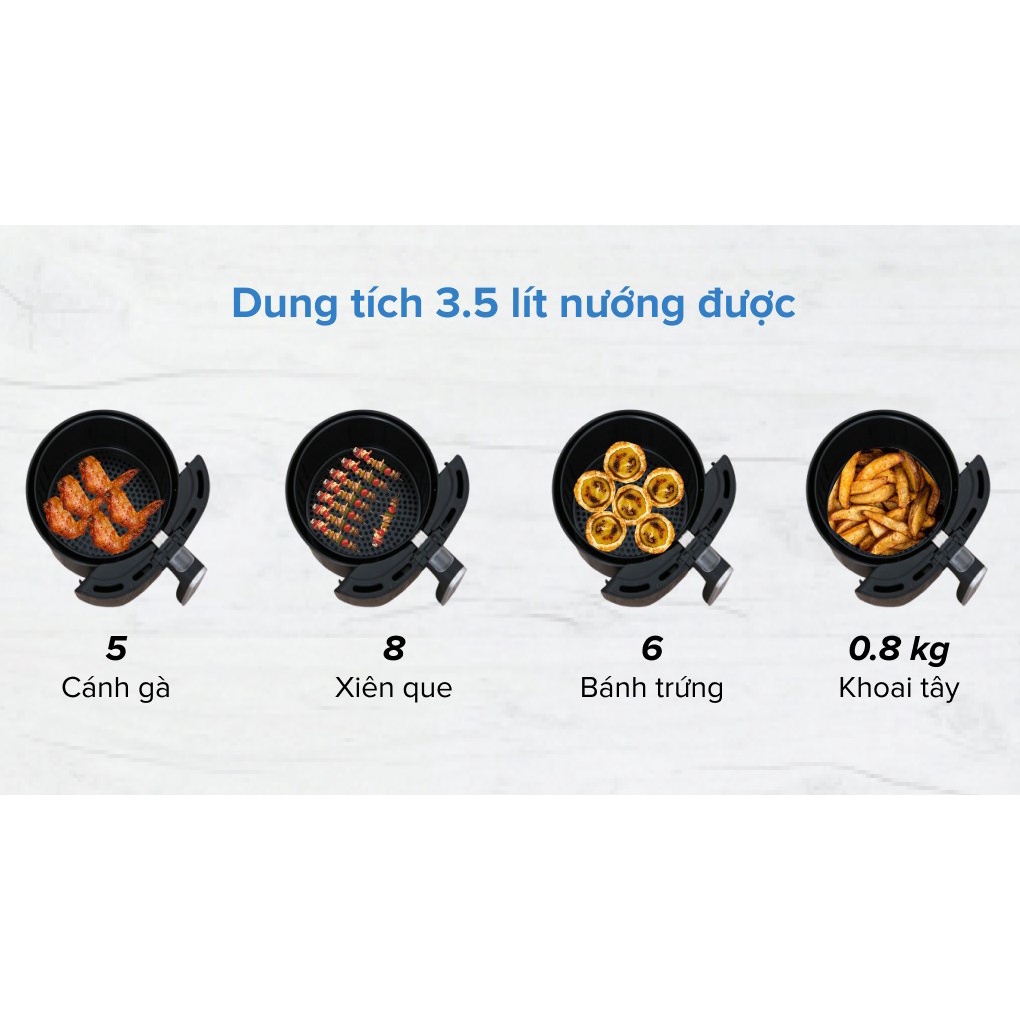 Nồi Chiên Không Dầu Điện Tử BlueStone AFB-5866  | UnI 4Life