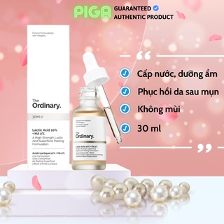 Tẩy da chết hóa học lactic acid + ha - the ordinary acid lactic 5% và 10% - chính hãng 100%
