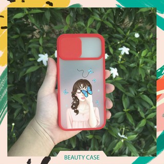 Ốp iPhone 12/12 Mini/12 Pro/12 Pro Max in hình cô gái (có nắp che camera)
