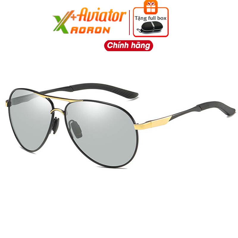 KÍNH MẮT NAM PHÂN CỰC CAO CẤP CHÍNH HÃNG AVIATORAORON, KÍNH ĐỔI MÀU ĐI NGÀY VÀ ĐÊM CHỐNG CHÓI HIỆU QUẢ