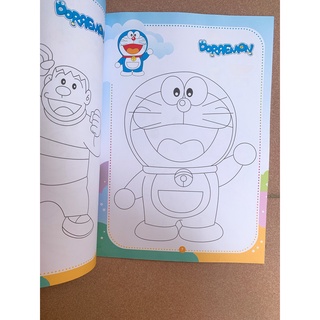 Sách - Combo tô màu Doraemon (2 quyển) + bán kèm hộp sáp màu