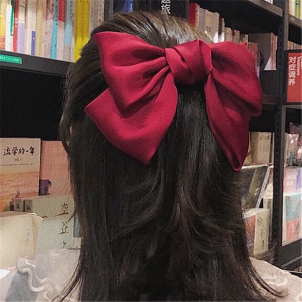 Cặp Tóc Nơ Bản To Nhiều Màu Điệu Đà Hàng Đẹp