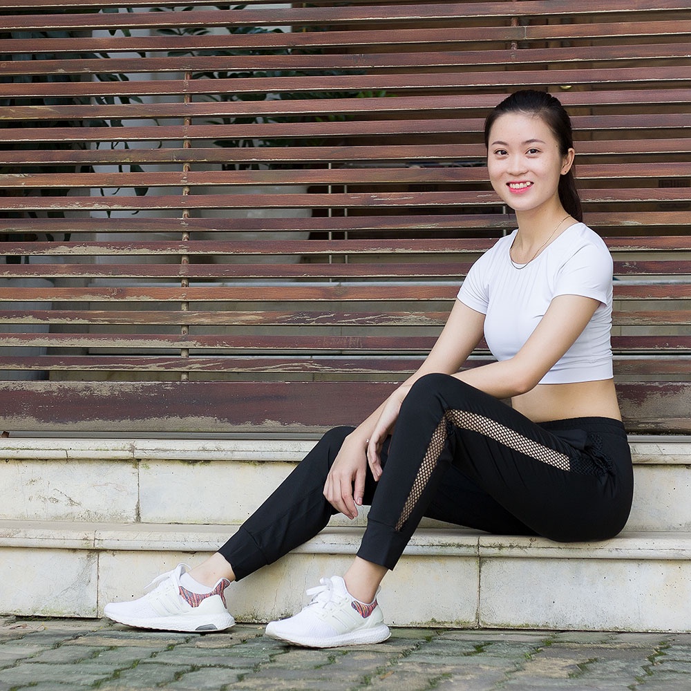 Bộ tập (Jogger lưới - Croptop Vạt chéo cộc tay) được ưa chuộng, đa dạng môn tập yoga, gym, chạy bộ, zumba dance