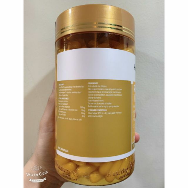 Sữa Ong Chúa Healthy Care Royal 365 viên Úc mẫu mới chuẩn auth, chống lão hóa, đẹp da