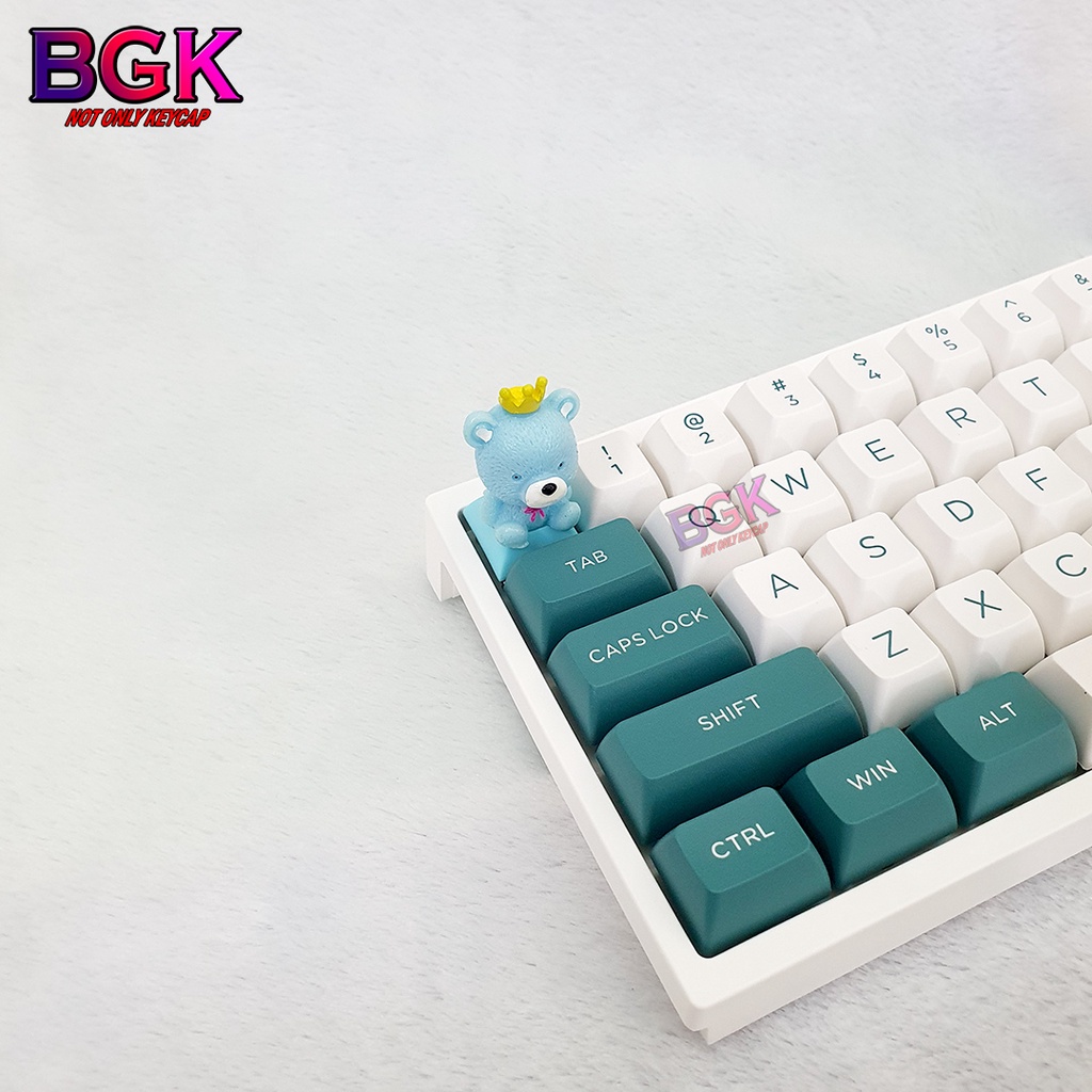 Keycap Artisan Vua Gấu đội vương miện Cute siêu xinh keycap lẻ keycap cute keycap bàn phím cơ