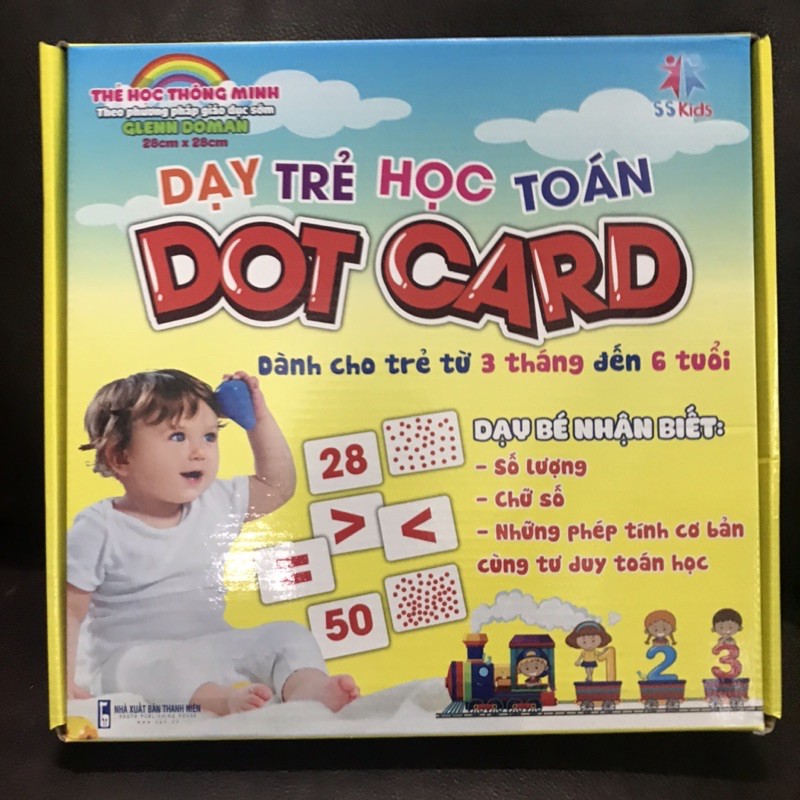 Thẻ dot card học toán cho bé | Thẻ chấm phát triển tư duy cho bé từ 0 tháng - 6 tuổi