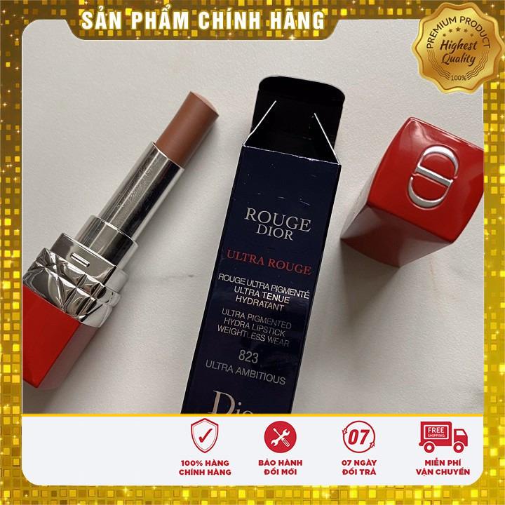Son Dior số 823 màu nâu đất Rouge Dior Ultra Rouge Ultra Ambitious